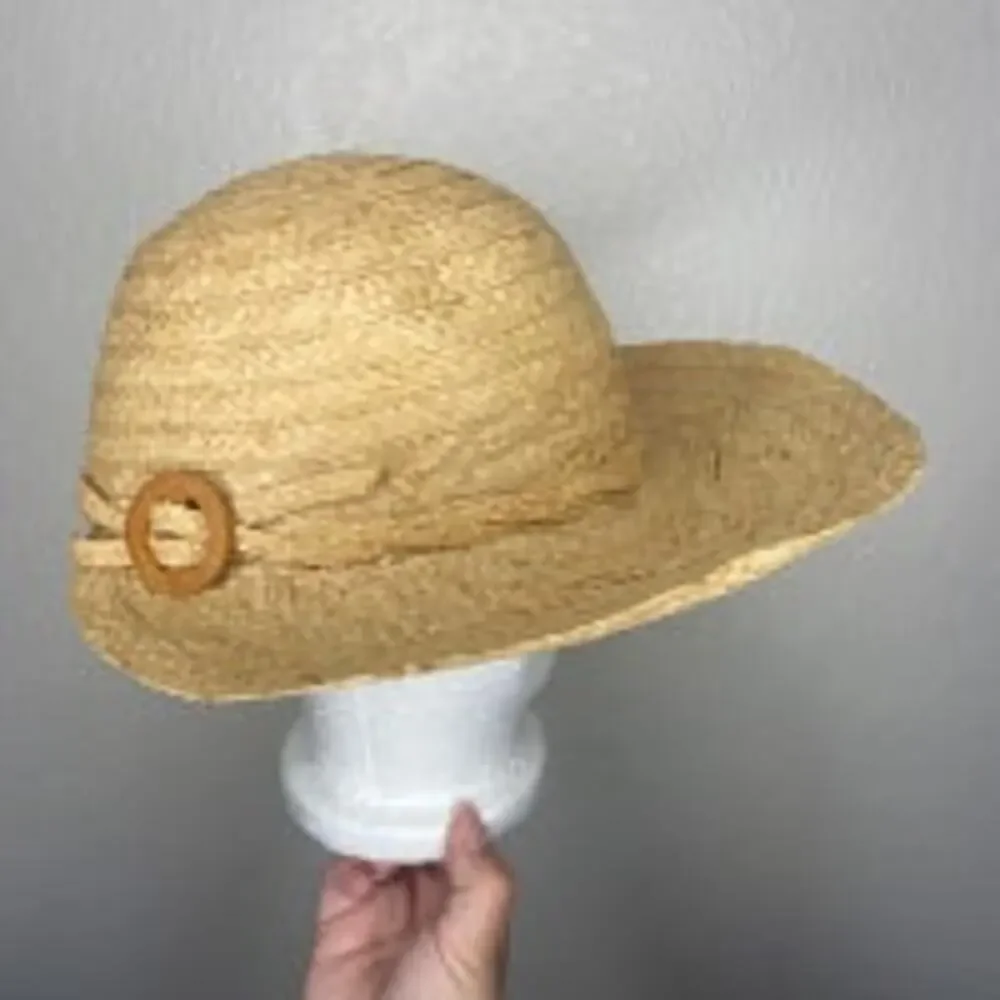 Liz Claiborne Straw Wide Brim Bill Sun Hat